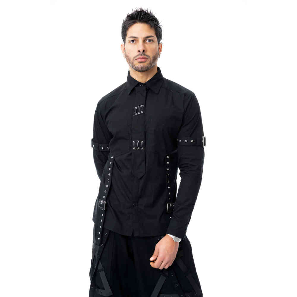 Poizen Industries - Drystan Bluse - Schwarz